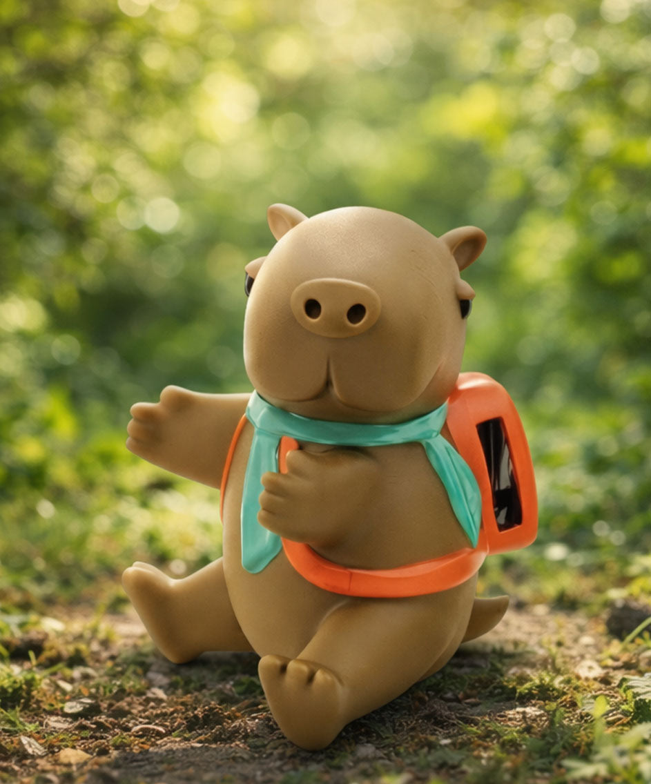 Cappy the calm capybara water bottle hugger